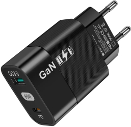 Incarcator Priza GaN USB Type-C 65W - Techsuit CHPD131 - Black 