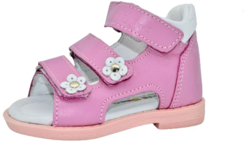 Sandale ortopedice din piele pentru fete Small Foot PFSF-09 Roz 