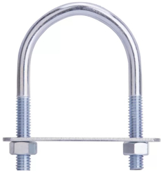 Brida prindere panou gard stalp rotund 48 3mm zincat 