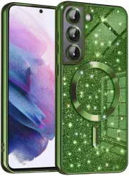 Husa pentru Samsung Galaxy S21 5G - Techsuit Luxury Glitter MagSafe - Deep Green 
