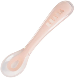 Lingurita silicon +8 luni Beaba Pink 