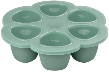 Recipient ermetic silicon multiportii 6x150 ml Beaba Sage Green 