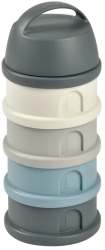 Recipient lapte praf 4 compartimente Beaba Mineral Grey/Blue 