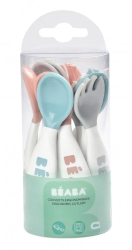 Set 6 lingurite si 4 furculite Beaba Blue/Pink 