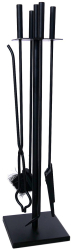 Set accesorii semineu suport cu 4 piese 81 cm