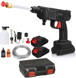 Aparat de Curatat cu Presiune Ridicata Alimentare la Baterie 48V Inclus Furtun de Gradina Flexibil de 10m 