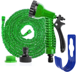 Furtun Gradina Extensibil APF® Ø 12.5 mm Presiune 4 bar Lungime de 30 m cu 2 Accesorii Incluse + Suport Furtun 