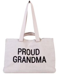 Geanta Childhome Proud Grandma Alb 
