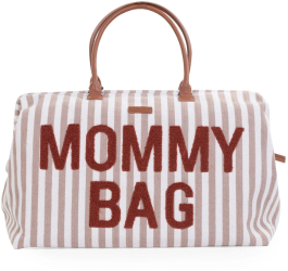 Geanta de infasat Childhome Mommy Bag Nude/Alb 