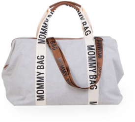 Geanta de infasat Childhome Mommy Bag Signature Alb 