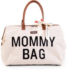 Geanta de infasat Childhome Mommy Bag Teddy Ecru 