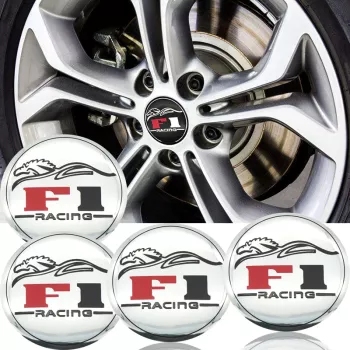 Set 4 Buc. Ornament Central Janta Model F1 Chrome Diametru 5Cm 