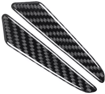 Set 8 Elemente De Protectie Usa Imitatie Carbon Flexibile Autoadezive Culoare Neagra 