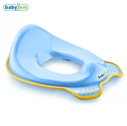 Adaptor colac wc copii babyjem culoare bleu/galben 