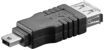 Adaptor OTG mini USB 5 pini la USB A mama pentru case de marcat fiscale 