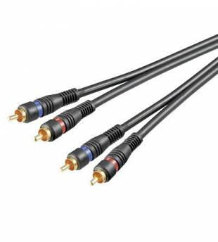 Cablu 2x RCA 3m OFC dublu ecranat Goobay 
