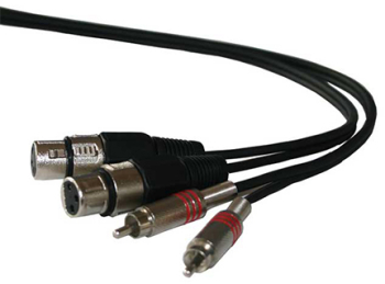 Cablu 2x RCA tata la 2x XLR mama 3m 