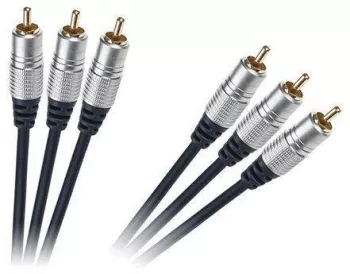 Cablu 3x RCA - 3x RCA 1.5m GOLD Profesional 