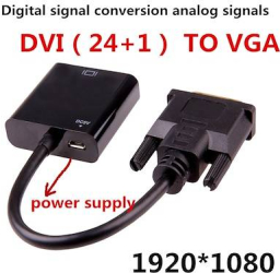 Cablu adaptor Full HD 1080p 60Hz ACTIV DVI-D 24+1 tata - mama VGA 0.2m +3.5 mm cablu +USB alimentare 