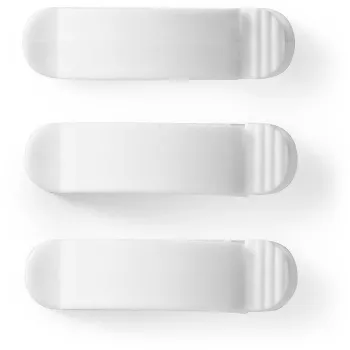 Cablu de management cu blocare clip 3buc 3 sloturi pentru cablu max 7.5 mm alb Nedis 