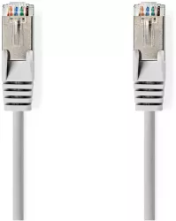 Cablu de retea SFTP Cat6a 1m gri RJ45 tata - RJ45 tata dublu ecranat Nedis 