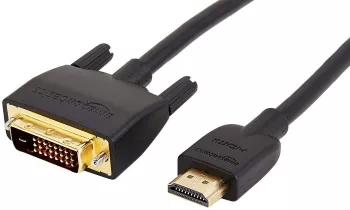 Cablu HDMI Tata - DVI-D 24+1 Tata 1.8m aurit FullHD negru 