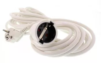 Cablu prelungitor 10m 3x1.5mm alb IP20 3500W 16A Well 