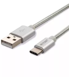Cablu USB TYPE C 1m argintiu 2.4A PLATINUM EDITION V-Tac SKU-8492 