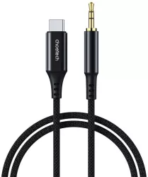 Cablu USB TYPE C - Jack 3.5 mm 1m negru Choetech AUX006 