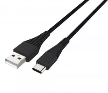 Cablu USB Type C tata - USB 2.0 tata 1.2m negru rezistent la indoiri Prime Well 
