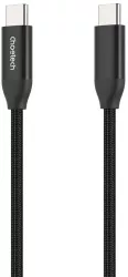 Cablu USB type C - USB type C PD 240W 5A 1m negru textil Choetech XCC-1035-BK 