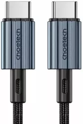 Cablu USB type C - USB type C PD 60W 3A 2m negru textil Choetech XCC-1015-BK 
