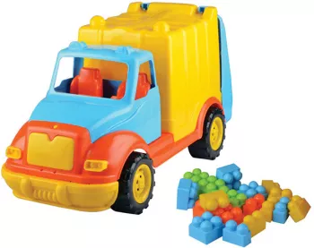 Camion pentru gunoi 48 cm cu 38 piese constructie Ucar Toys UC86 