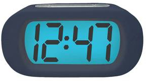 Ceas cu alarma afisaj LCD albastru Quartz 3x AAA 