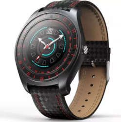Ceas Smartwatch Techstar and reg V10 Rosu Carbon Metal Cartela SIM 1.22 inch Alerte Sedentarism Hidratare Blu 