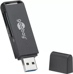 Cititor card reader USB 3.0 pentru SDXC SDHC MicroSD si SD Goobay 58260 