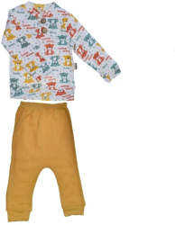 Compleu 2 piese pantaloni si bluza pentru baieti Mini Junior CMPMJ-2 Galben 