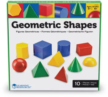 Corpuri geometrice din plastic - 10 piese 