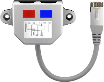 Distribuitor RJ45 la 2x RJ45 mama Goobay 