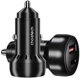 Incarcator auto Choetech TC0014 1x USB type C 1x USB A PD 60W TC0014-BK 