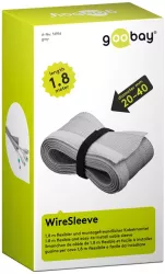 Manson de cablu 1.8m textil flexibil 20-40mm gri Goobay 