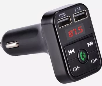 Modulator FM auto 12-24VCC +2x USB 2.1A cu afisaj LED +Bluetooth V4.2 +EDR