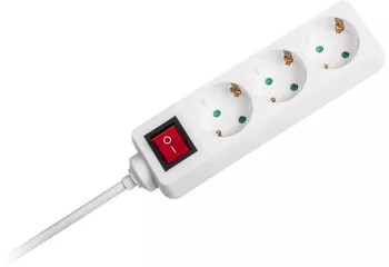 Prelungitor 3 prize cu intrerupator 1.5m 3G1.5mm2 alb V-TAC SKU-8762