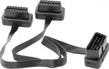 Prelungitor Cablu Techstar and reg Adaptor Auto 2 in 1 la OBD2 16 Pin 30cm