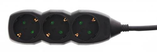 Prelungitor electric 3 prize 5m 3xG1.5mmp 3500W 16A negru Well 