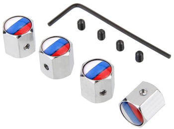 Set 4 Capace pentru BMW M M2 M4 M5 M6 M8 X1 X2 X3 X5 X6 M135i Z4 328i X7. design cu protectie anti-furt argintiu 
