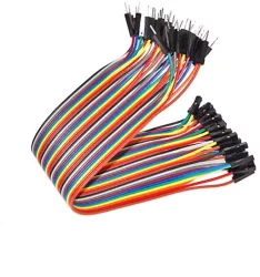 Set 40buc cabluri breadboard 20cm tata-mama 