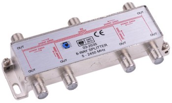 Spliter 6 cai power pass 5-2450Mhz Cabletech 