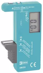 Tester baterie cu display digital AAA AA C D 9 V buton 1.5V VUNI D3 N0322 Emos 