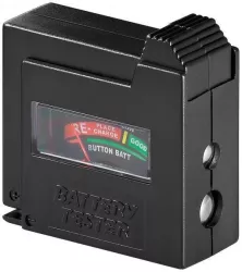 Tester baterii cu display analogic pentru AAA AA C D 9V si N Goobay 